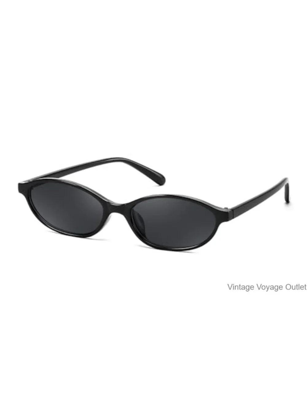 Retro Oval Cat Eye Sunglasses for Women 90s Narrow Lightweight UV400 Protection